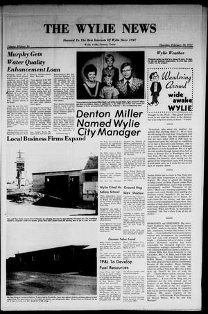 The Wylie News (Wylie, Tex.), Vol. 29, No. 33, Ed. 1 Thursday, February 10, 1977