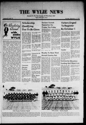 The Wylie News (Wylie, Tex.), Vol. 29, No. 13, Ed. 1 Thursday, September 16, 1976
