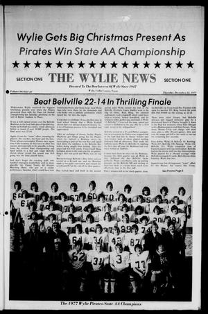 Primary view of The Wylie News (Wylie, Tex.), Vol. 30, No. 27, Ed. 1 Thursday, December 22, 1977