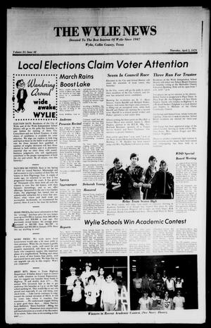 Primary view of object titled 'The Wylie News (Wylie, Tex.), Vol. 31, No. 42, Ed. 1 Thursday, April 5, 1979'.