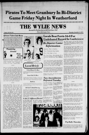 The Wylie News (Wylie, Tex.), Vol. 30, No. 22, Ed. 1 Thursday, November 17, 1977