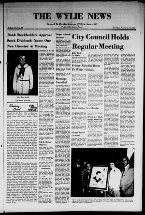 Primary view of object titled 'The Wylie News (Wylie, Tex.), Vol. 29, No. 34, Ed. 1 Thursday, February 17, 1977'.