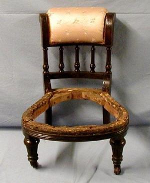 Primary view of object titled '[Eastlake slipper chair without cushion]'.