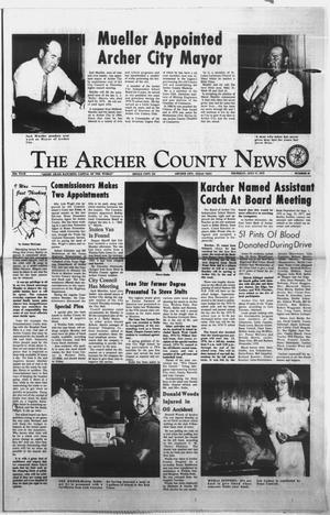 Primary view of object titled 'The Archer County News (Archer City, Tex.), Vol. 58TH YEAR, No. 29, Ed. 1 Thursday, July 17, 1975'.