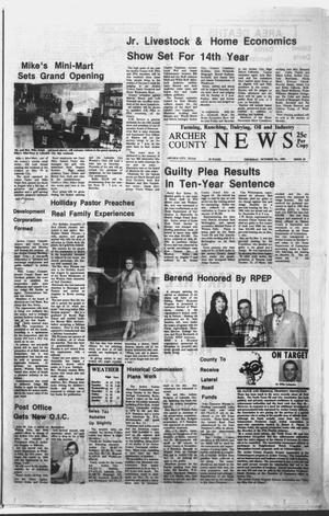 Primary view of object titled 'Archer County News (Archer City, Tex.), No. 43, Ed. 1 Thursday, October 22, 1981'.