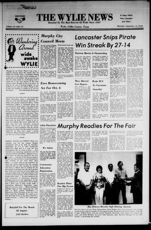 The Wylie News (Wylie, Tex.), Vol. 31, No. 13, Ed. 1 Thursday, September 14, 1978