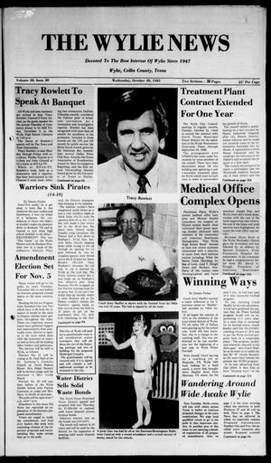 The Wylie News (Wylie, Tex.), Vol. 38, No. 20, Ed. 1 Wednesday, October 30, 1985