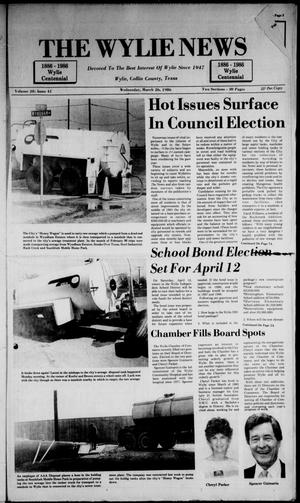The Wylie News (Wylie, Tex.), Vol. 38, No. 41, Ed. 1 Wednesday, March 26, 1986