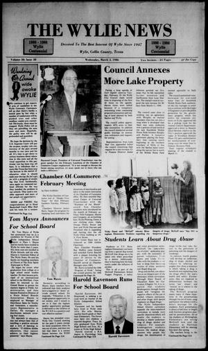 The Wylie News (Wylie, Tex.), Vol. 38, No. 37, Ed. 1 Wednesday, March 5, 1986