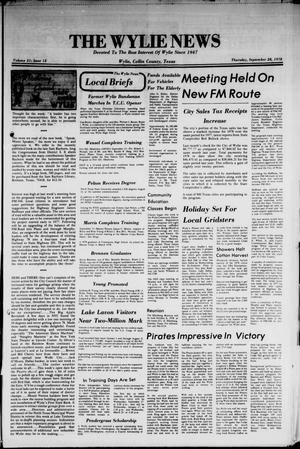 The Wylie News (Wylie, Tex.), Vol. 31, No. 15, Ed. 1 Thursday, September 28, 1978