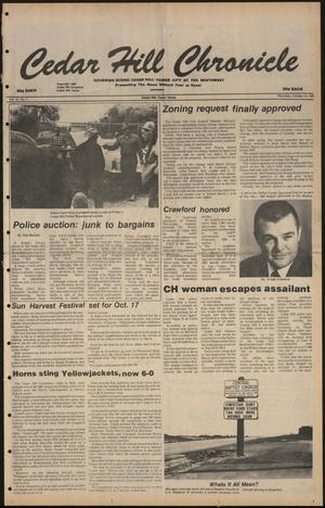 Primary view of object titled 'Cedar Hill Chronicle (Cedar Hill, Tex.), Vol. 18, No. 7, Ed. 1 Thursday, October 15, 1981'.