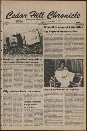 Primary view of object titled 'Cedar Hill Chronicle (Cedar Hill, Tex.), Vol. 17, No. 51, Ed. 1 Thursday, August 20, 1981'.