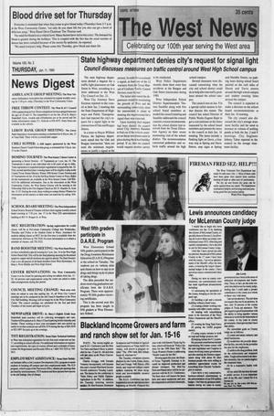 Primary view of object titled 'The West News (West, Tex.), Vol. 100, No. 2, Ed. 1 Thursday, January 11, 1990'.
