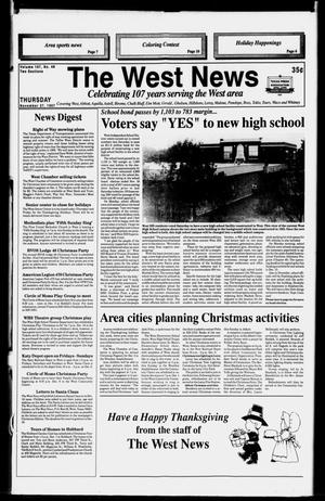 Primary view of object titled 'The West News (West, Tex.), Vol. 107, No. 48, Ed. 1 Thursday, November 27, 1997'.