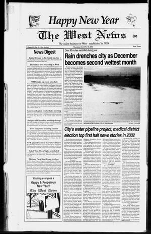 Primary view of object titled 'The West News (West, Tex.), Vol. 112, No. 52, Ed. 1 Thursday, December 26, 2002'.