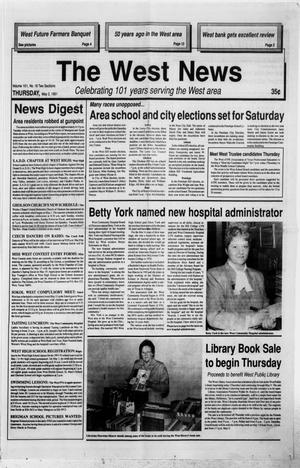 Primary view of object titled 'The West News (West, Tex.), Vol. 101, No. 18, Ed. 1 Thursday, May 2, 1991'.
