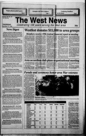 Primary view of object titled 'The West News (West, Tex.), Vol. 106, No. 46, Ed. 1 Thursday, November 14, 1996'.
