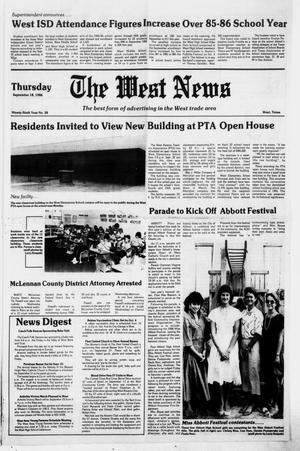 Primary view of object titled 'The West News (West, Tex.), Vol. 96, No. 38, Ed. 1 Thursday, September 18, 1986'.