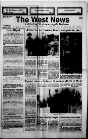 Primary view of object titled 'The West News (West, Tex.), Vol. 107, No. 12, Ed. 1 Thursday, March 20, 1997'.