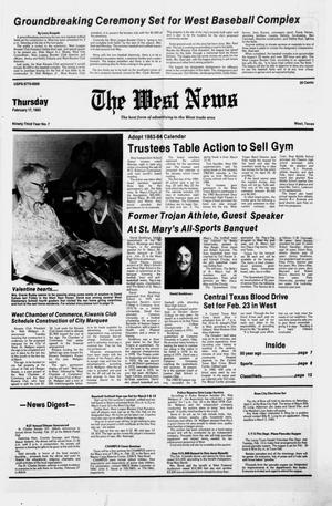 Primary view of object titled 'The West News (West, Tex.), Vol. 92, No. 7, Ed. 1 Thursday, February 17, 1983'.
