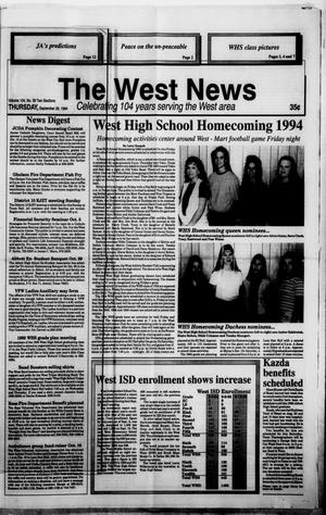 Primary view of object titled 'The West News (West, Tex.), Vol. 104, No. 39, Ed. 1 Thursday, September 29, 1994'.