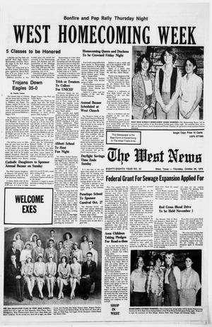 Primary view of object titled 'The West News (West, Tex.), Vol. 88, No. 42, Ed. 1 Thursday, October 26, 1978'.