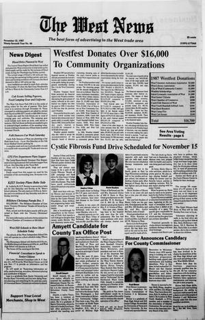 The West News (West, Tex.), Vol. 97, No. 46, Ed. 1 Thursday, November 12, 1987