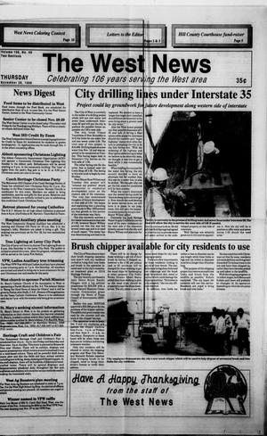 Primary view of object titled 'The West News (West, Tex.), Vol. 106, No. 48, Ed. 1 Thursday, November 28, 1996'.