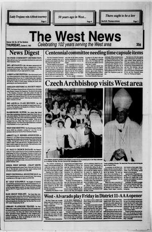 Primary view of object titled 'The West News (West, Tex.), Vol. 102, No. 42, Ed. 1 Thursday, October 8, 1992'.
