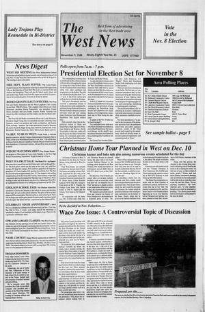 Primary view of object titled 'The West News (West, Tex.), Vol. 98, No. 43, Ed. 1 Thursday, November 3, 1988'.