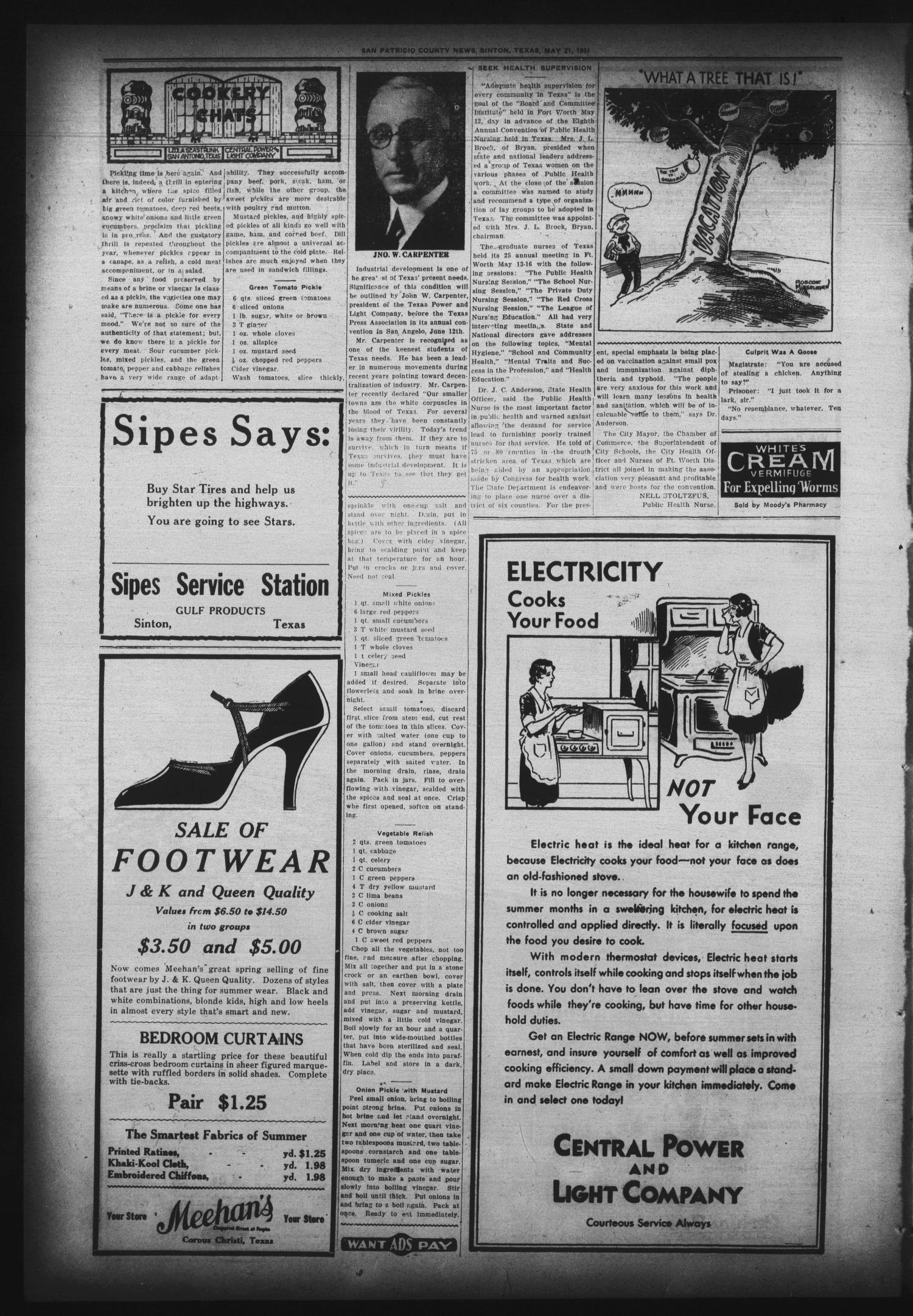 San Patricio County News (Sinton, Tex.), Vol. 23, No. 18, Ed. 1 Thursday, May 21, 1931
                                                
                                                    [Sequence #]: 6 of 8
                                                