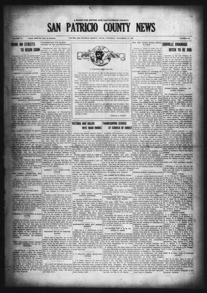 Primary view of object titled 'San Patricio County News (Sinton, Tex.), Vol. 19, No. 43, Ed. 1 Thursday, November 24, 1927'.