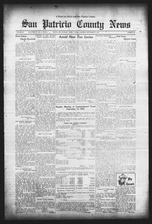 San Patricio County News (Sinton, Tex.), Vol. 25, No. 36, Ed. 1 Thursday, September 21, 1933
