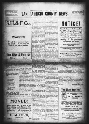 San Patricio County News (Sinton, Tex.), Vol. 10, No. 26, Ed. 1 Friday, August 9, 1918