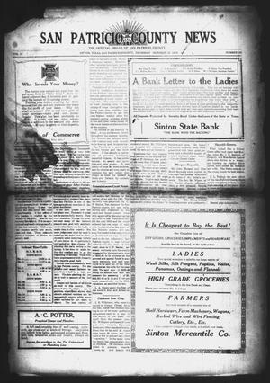 San Patricio County News (Sinton, Tex.), Vol. 2, No. 36, Ed. 1 Thursday, October 13, 1910