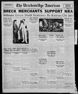 The Breckenridge American (Breckenridge, Tex.), Vol. 13, No. 202, Ed. 1, Thursday, July 27, 1933