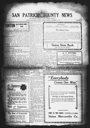 Primary view of object titled 'San Patricio County News (Sinton, Tex.), Vol. 2, No. 43, Ed. 1 Thursday, December 1, 1910'.