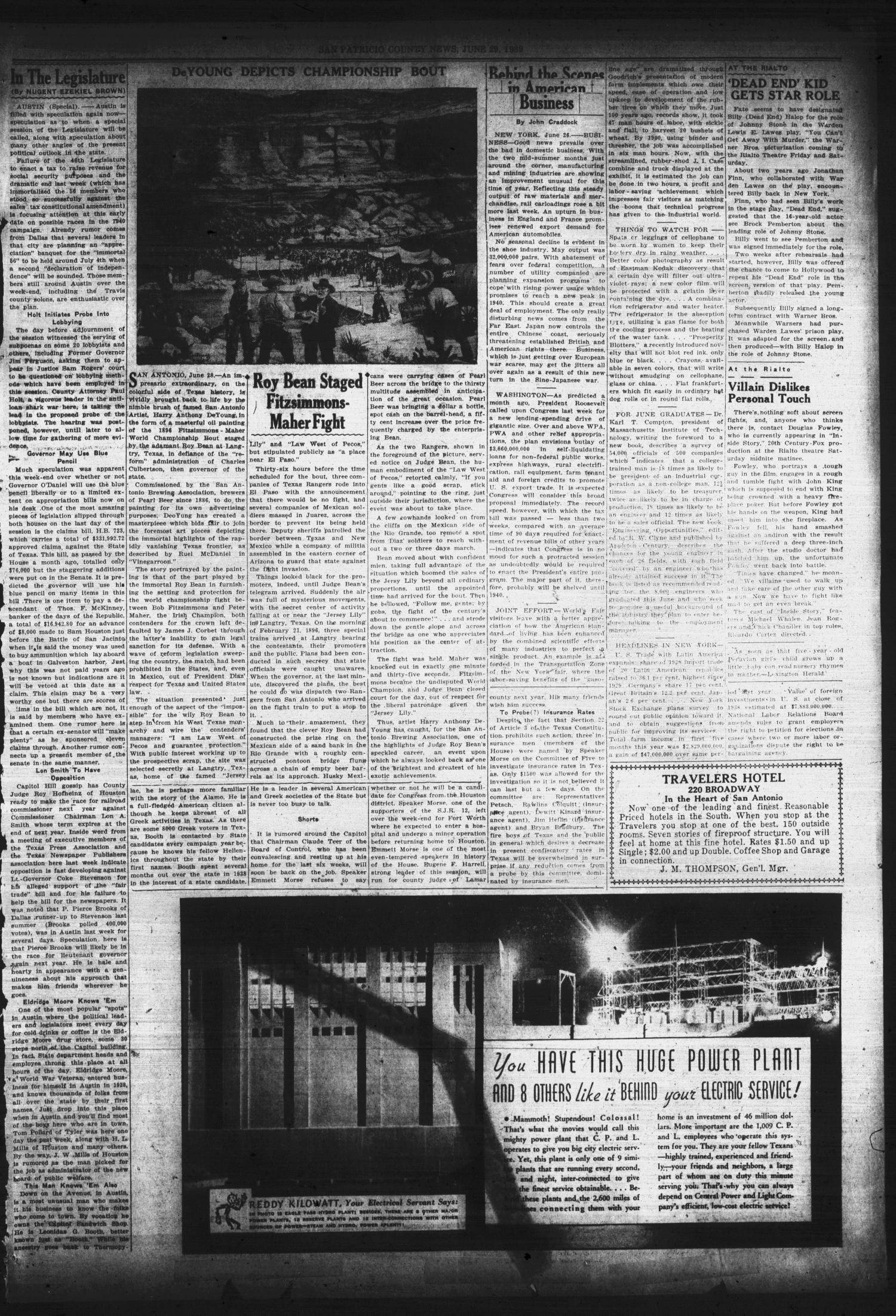 San Patricio County News (Sinton, Tex.), Vol. 31, No. 24, Ed. 1 Thursday, June 29, 1939
                                                
                                                    [Sequence #]: 3 of 8
                                                