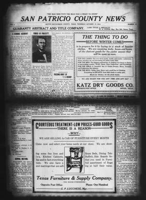 San Patricio County News (Sinton, Tex.), Vol. 4, No. 34, Ed. 1 Thursday, October 10, 1912
