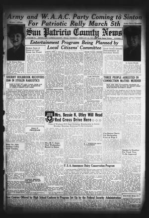 San Patricio County News (Sinton, Tex.), Vol. 35, No. 7, Ed. 1 Thursday, February 25, 1943