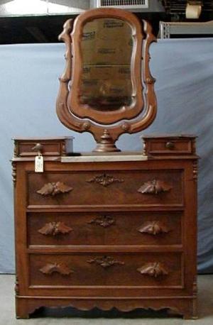 Primary view of object titled '[Victorian dresser/mirror]'.