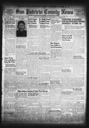Primary view of object titled 'San Patricio County News (Sinton, Tex.), Vol. 31, No. 39, Ed. 1 Thursday, October 12, 1939'.