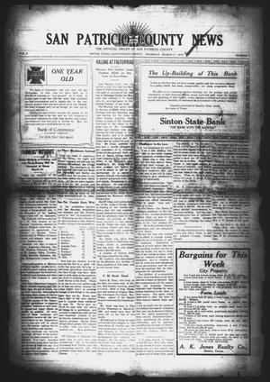 San Patricio County News (Sinton, Tex.), Vol. 2, No. 6, Ed. 1 Thursday, March 17, 1910