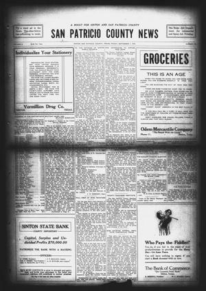 Primary view of object titled 'San Patricio County News (Sinton, Tex.), Vol. 8, No. 29, Ed. 1 Friday, September 1, 1916'.