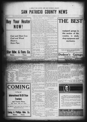Primary view of object titled 'San Patricio County News (Sinton, Tex.), Vol. 11, No. 41, Ed. 1 Friday, November 21, 1919'.