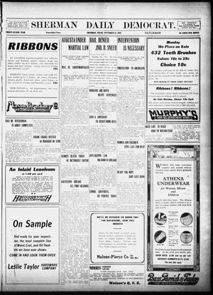 Primary view of object titled 'Sherman Daily Democrat (Sherman, Tex.), Vol. 32, Ed. 1 Saturday, September 28, 1912'.