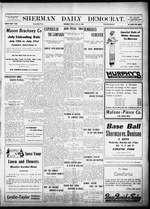 Primary view of object titled 'Sherman Daily Democrat (Sherman, Tex.), Vol. 31, Ed. 1 Thursday, July 18, 1912'.