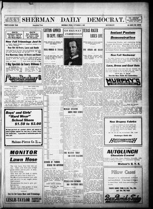 Primary view of object titled 'Sherman Daily Democrat (Sherman, Tex.), Vol. 32, Ed. 1 Monday, September 9, 1912'.