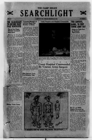 The Camp Hulen Searchlight (Palacios, Tex.), Vol. 2, No. 9, Ed. 1 Friday, March 28, 1941
