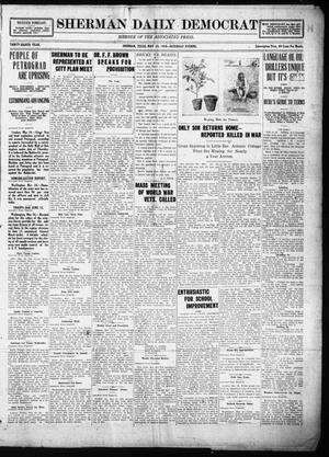 Sherman Daily Democrat (Sherman, Tex.), Vol. THIRTY-EITHTH YEAR, Ed. 1 Saturday, May 24, 1919